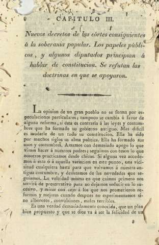Capìtulo III. Nuevos decretos de las cortés consiguientes á la soberania popular ...