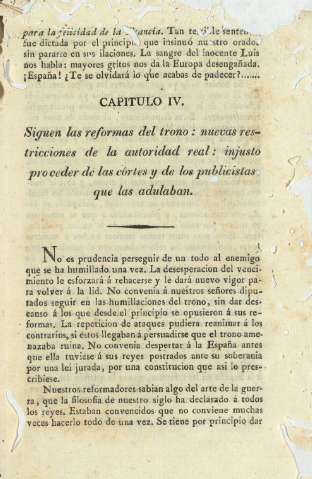 Capitulo IV. Siguen las reformas del trono ...