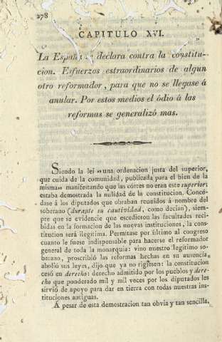 Capitulo XVI. La España se declara contra la constitucion ...