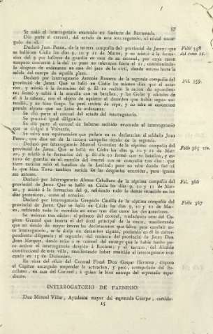 Interrogatorio de Farnesio