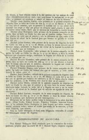 Interrogatorio de Alcantara