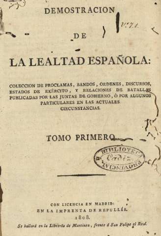 Demostración de la lealtad española. Tomo primero