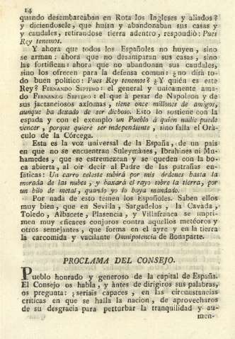 Proclama del consejo