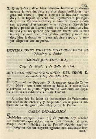 Instrucciones politico-militares para el Soldado y el Pueblo