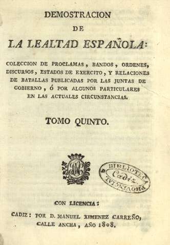 Demostracion de la lealtad española. Tomo quinto