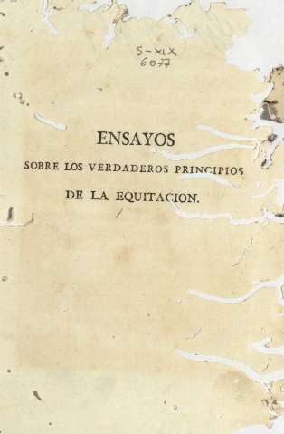 Ensayos sobre los verdaderos principios de la equitacion