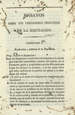 Ensayos sobre los verdaderos principios de la equitacion