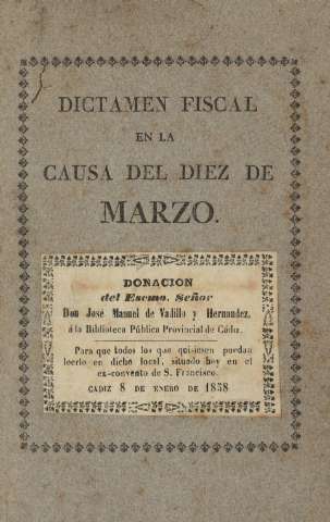 Dictamen fiscal en la causa del diez de marzo