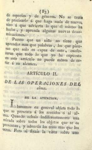 Artículo II. De las operaciones del alma