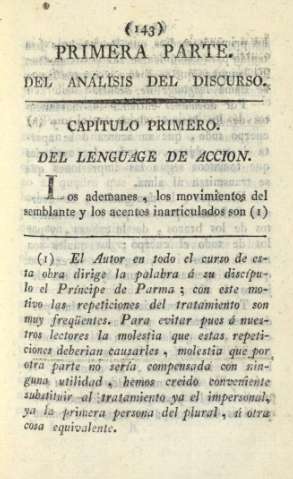 Primera parte. Del análisis del discurso. 