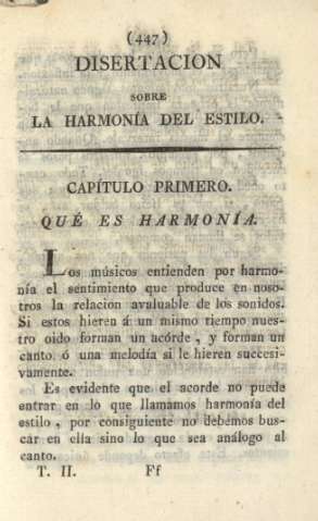 Disertacion sobre la harmonía del estilo
