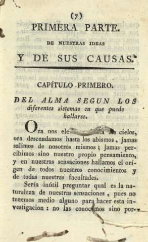 Primera parte. De nuestras ideas y de sus causas