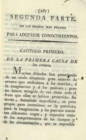 Segunda parte. De los medios mas propios para adquirir conocimientos