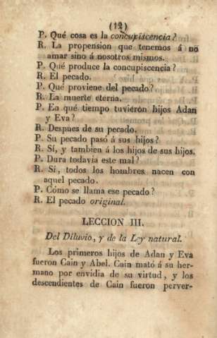 Lección III. Del Diluvio, y de la Ley natural