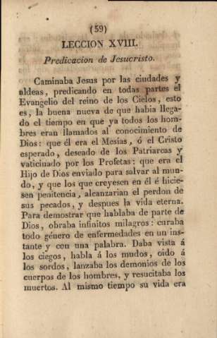 Lección XVIII. Predicacion de Jesucristo