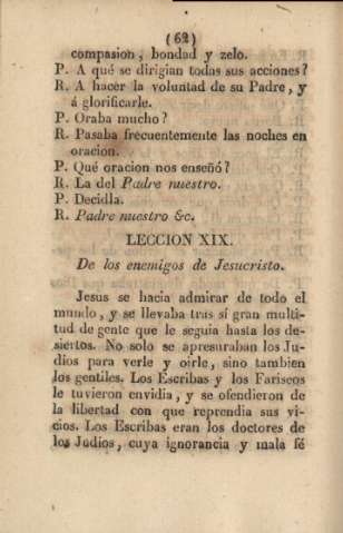 Lección XIX. De los enemigos de Jesucristo