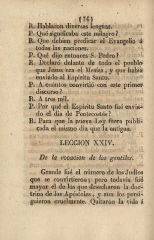 Lección XXIV. De la vocació de los gentiles