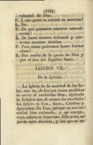 Lección VII. De la Iglesia