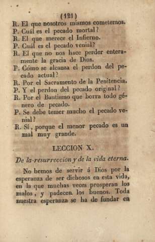 Lección X. De la resurreccion y de la vida eterna