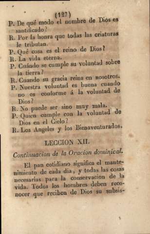 Lección XII. Continuacion de la Oracion dominical