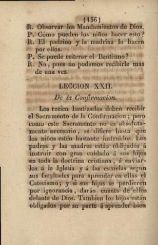 Lección XXII. De la Confirmacion