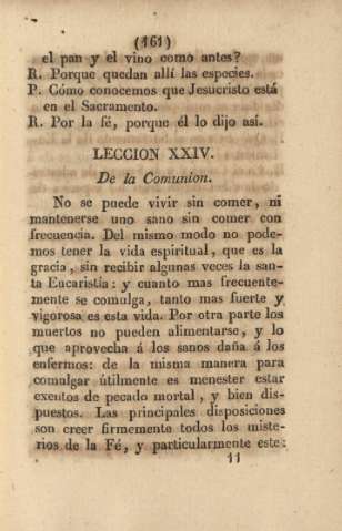 Lección XXIV. De la Comunion