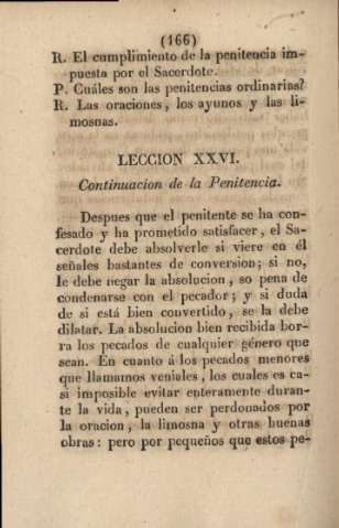 Lección XXVI. Continuacion de la Penitencia