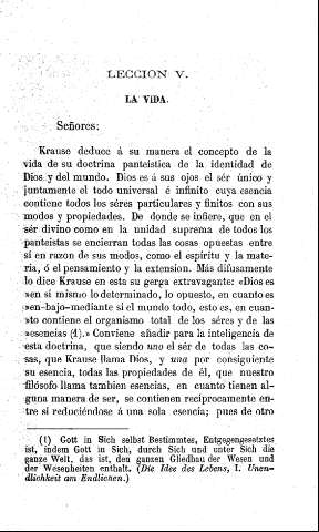 Lección V. La vida