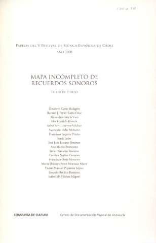 Mapa incompleto de recuerdos sonoros
