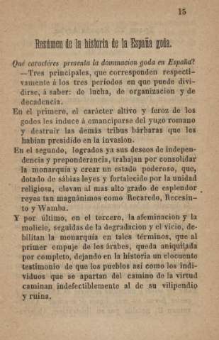 Resúmen de la historia de la España goda