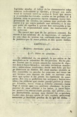 Capítulo 1º. Edificios destinados para cárceles