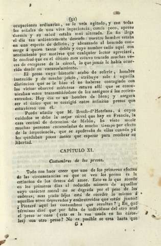 Capítulo XI. Costumbres de los presos