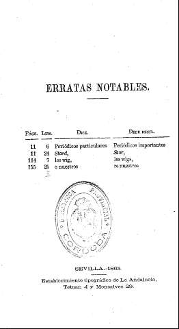 Erratas notables