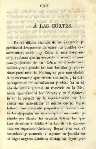 Á las Córtes