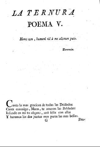 La ternura. Poema V.