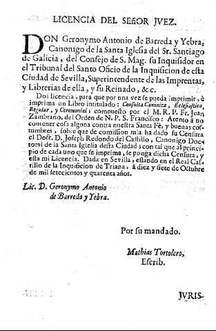 Licencia del Señor Juez