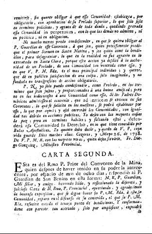 Carta segunda