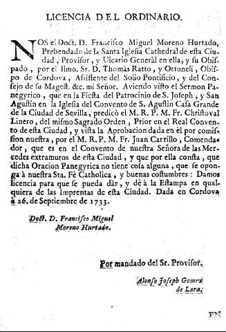 Licencia del ordinario