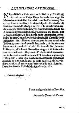 Licencia del ordinario