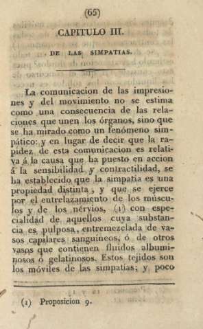 Capitulo III. De las simpatias