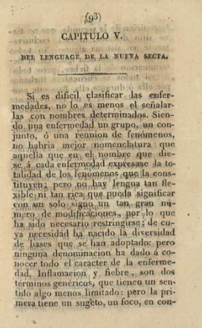 Capitulo V. Del lenguage de la nueva secta