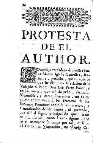 Protesta de el author