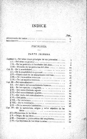 Indice. Psicología.