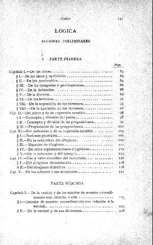 Indice. Lógica. 