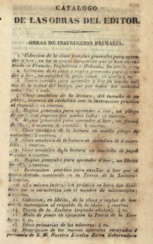 Catalogo de las obras del editor