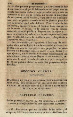 Seccion cuarta. Aplicacion de todo lo esplicado, para delinear los engranes ... Capítulo primero. Ideas generales acerca de los engranes ...