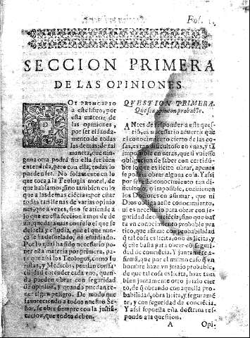 Seccion primera de las opiniones