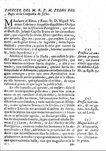 Parecer del M.R.P.M. Pedro del Busto de la Compañia de Iesus