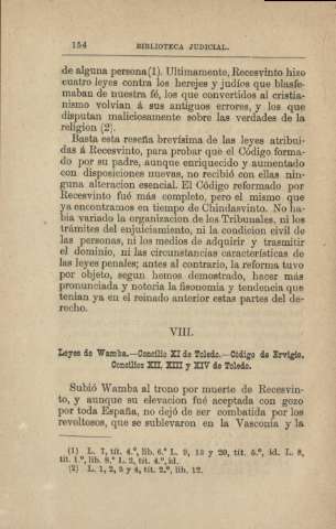 VIII. Leyes de Wamba ...