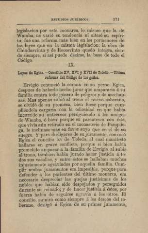 IX. Leyes de Egica ...